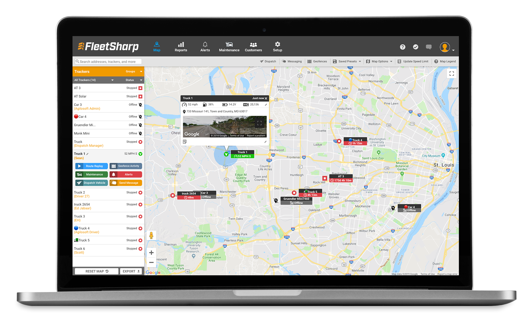 FleetSharp GPS mapping capabilities